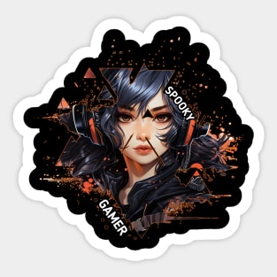 Halloween Gamer Witch Girl Sticker